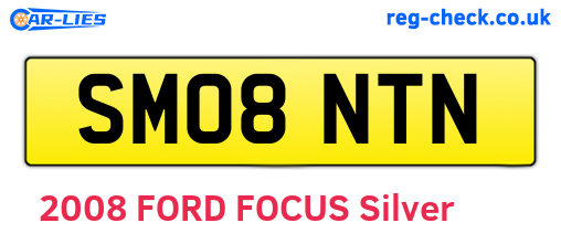 SM08NTN are the vehicle registration plates.