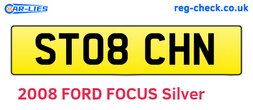 ST08CHN are the vehicle registration plates.