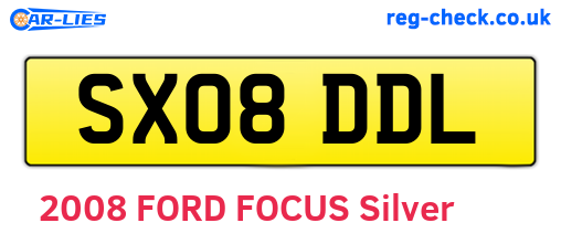 SX08DDL are the vehicle registration plates.