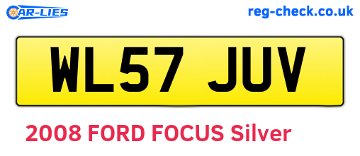 WL57JUV are the vehicle registration plates.
