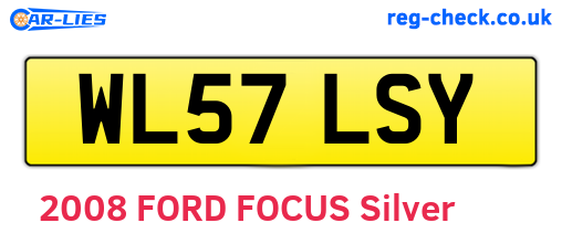 WL57LSY are the vehicle registration plates.