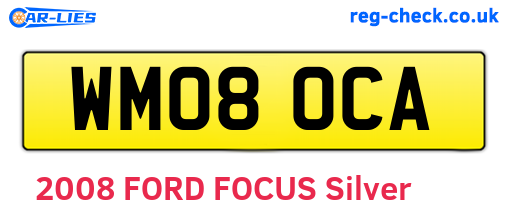 WM08OCA are the vehicle registration plates.
