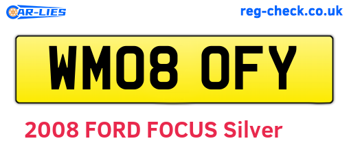 WM08OFY are the vehicle registration plates.