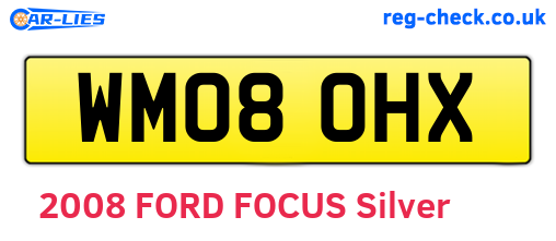 WM08OHX are the vehicle registration plates.
