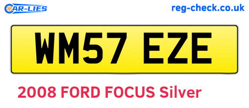 WM57EZE are the vehicle registration plates.