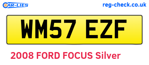 WM57EZF are the vehicle registration plates.