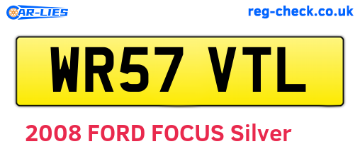 WR57VTL are the vehicle registration plates.
