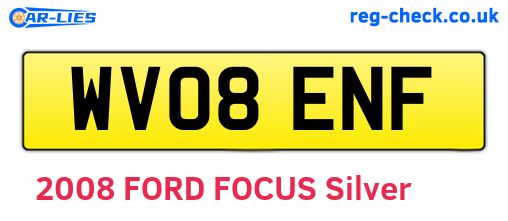 WV08ENF are the vehicle registration plates.