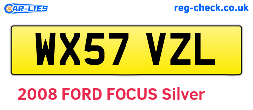WX57VZL are the vehicle registration plates.