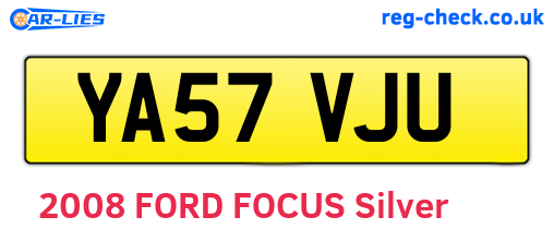YA57VJU are the vehicle registration plates.