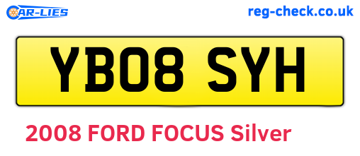 YB08SYH are the vehicle registration plates.