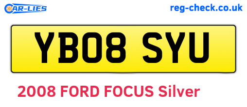 YB08SYU are the vehicle registration plates.