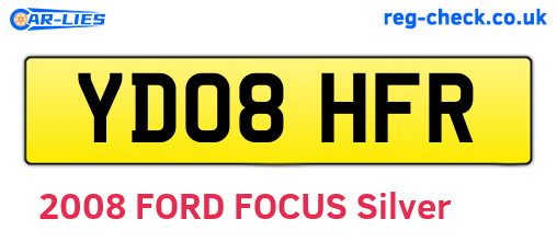 YD08HFR are the vehicle registration plates.