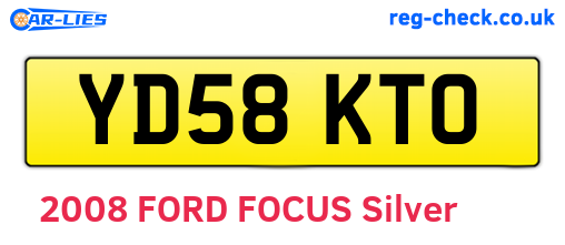 YD58KTO are the vehicle registration plates.