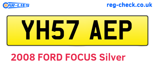 YH57AEP are the vehicle registration plates.