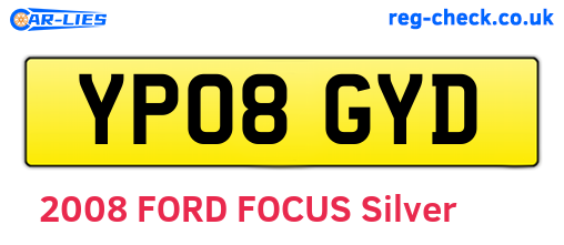 YP08GYD are the vehicle registration plates.