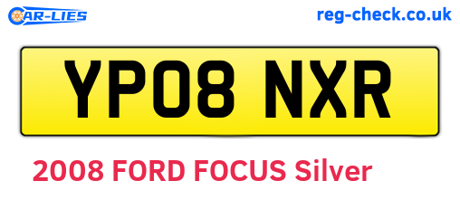 YP08NXR are the vehicle registration plates.