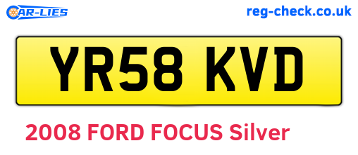 YR58KVD are the vehicle registration plates.