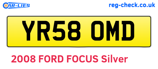 YR58OMD are the vehicle registration plates.