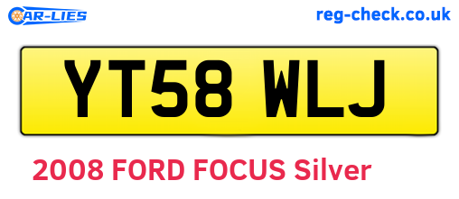 YT58WLJ are the vehicle registration plates.