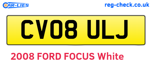 CV08ULJ are the vehicle registration plates.