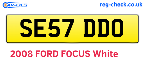 SE57DDO are the vehicle registration plates.