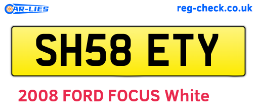 SH58ETY are the vehicle registration plates.
