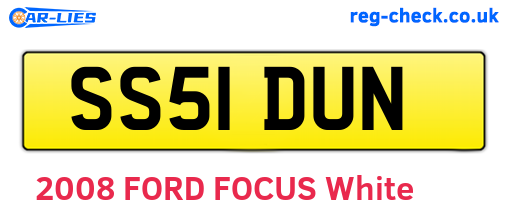 SS51DUN are the vehicle registration plates.