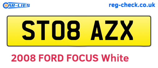 ST08AZX are the vehicle registration plates.
