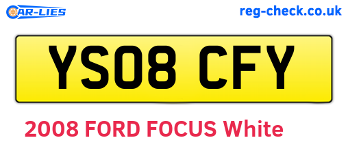 YS08CFY are the vehicle registration plates.