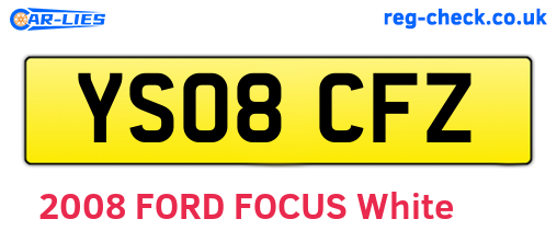 YS08CFZ are the vehicle registration plates.