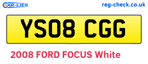 YS08CGG are the vehicle registration plates.