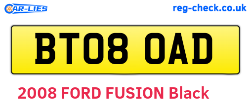 BT08OAD are the vehicle registration plates.