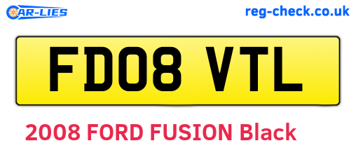 FD08VTL are the vehicle registration plates.