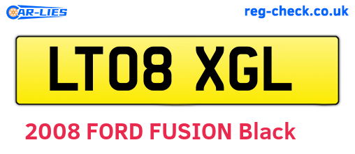 LT08XGL are the vehicle registration plates.