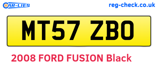 MT57ZBO are the vehicle registration plates.