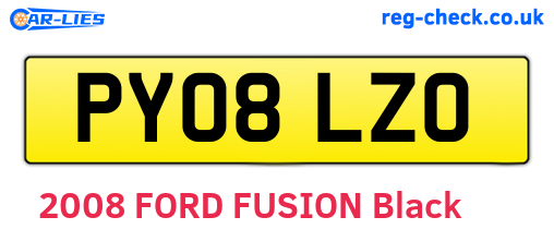 PY08LZO are the vehicle registration plates.