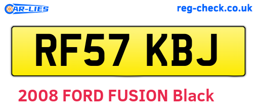 RF57KBJ are the vehicle registration plates.
