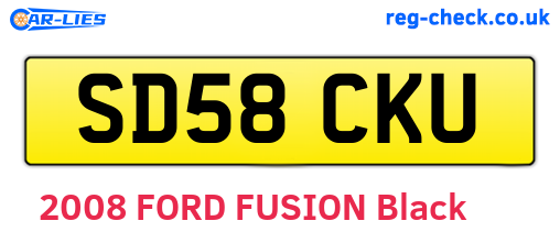 SD58CKU are the vehicle registration plates.