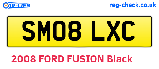SM08LXC are the vehicle registration plates.