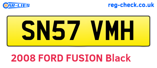 SN57VMH are the vehicle registration plates.
