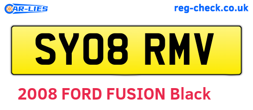 SY08RMV are the vehicle registration plates.