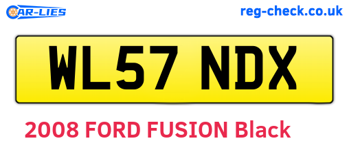 WL57NDX are the vehicle registration plates.