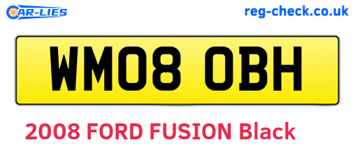 WM08OBH are the vehicle registration plates.