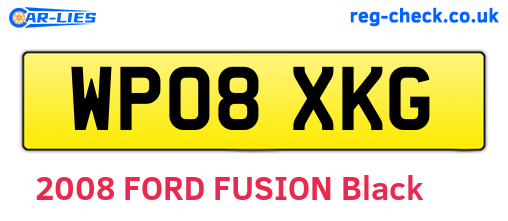 WP08XKG are the vehicle registration plates.
