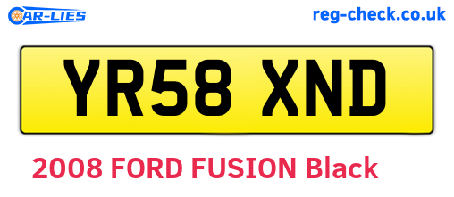 YR58XND are the vehicle registration plates.