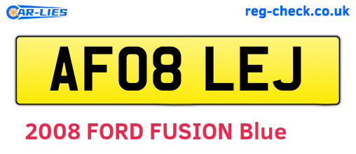 AF08LEJ are the vehicle registration plates.