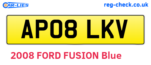 AP08LKV are the vehicle registration plates.