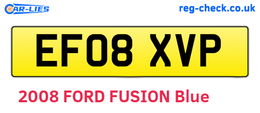 EF08XVP are the vehicle registration plates.