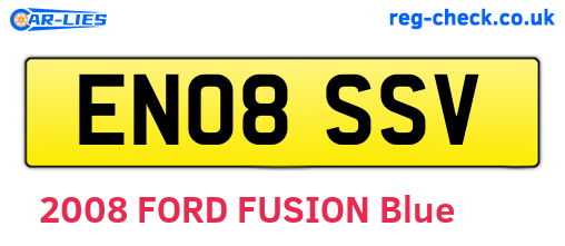 EN08SSV are the vehicle registration plates.